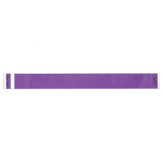 Short Stay® Write-On Tyvek® Wristband 1" x 10" Adult/Pediatric Purple, 1000 per Box