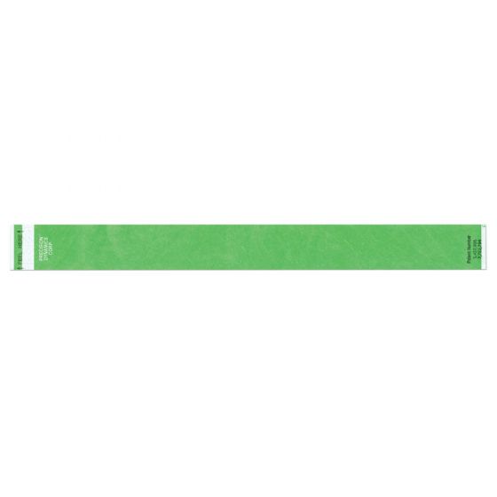 Short Stay® Write-On Tyvek® Wristband 1" x 10" Adult/Pediatric Lime, 1000 per Box