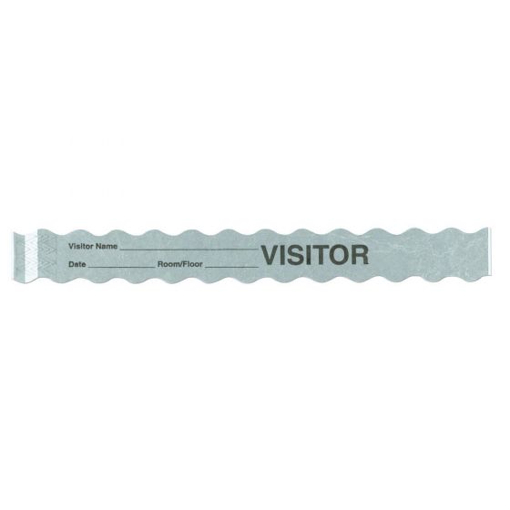 Short Stay® Write-On Tyvek® Wristband 1" x 10" Adult/Pediatric Gray, 1000 per Box