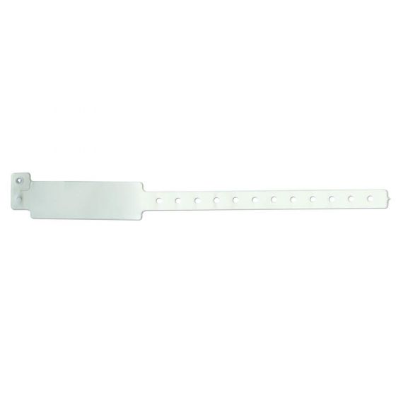 Speedi-Band® Write-On Wristband Vinyl Clasp Closure 1" x 10" Adult/Pediatric White, 500 per Box