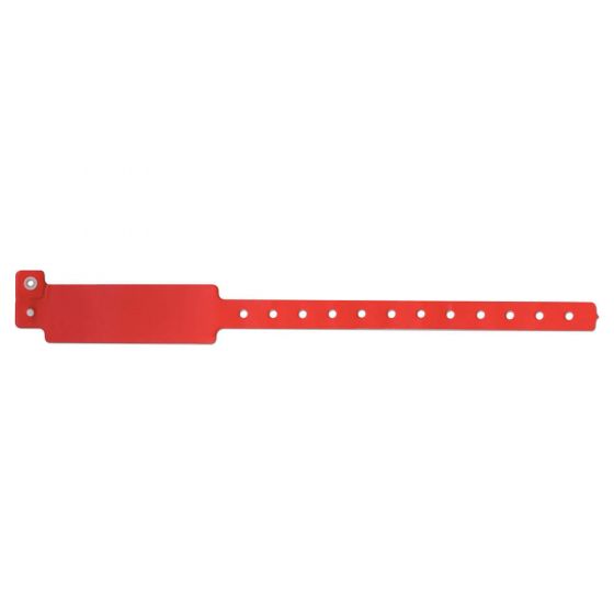 Speedi-Band® Write-On Wristband Vinyl Clasp Closure 1" x 10" Adult/Pediatric Red, 500 per Box