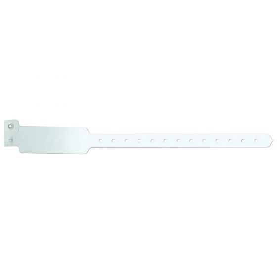 Sentry® SuperBand® Imprinter Wristband Poly 1" x 10-1/4" Pedi White, 500 per Box