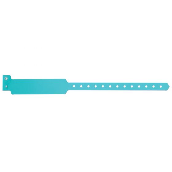 Sentry® SuperBand® Write-On Wristband Poly Clasp Closure 1" x 11-1/2" Adult Aqua, 500 per Box