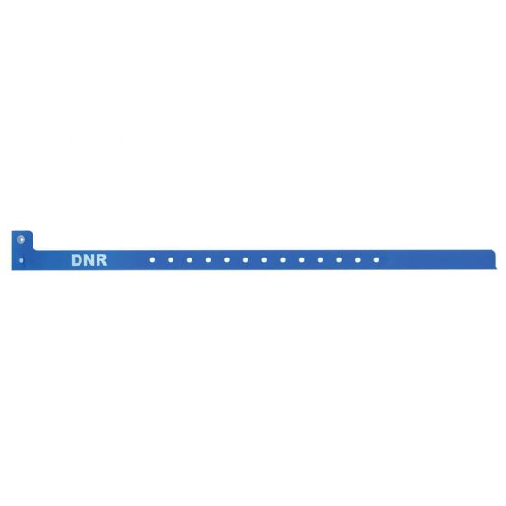 Sentry® Alert Bands® Poly "DNR" Pre-Printed, State Standardization 1/2" x 10" Adult/Pediatric Blue, 500 per Box