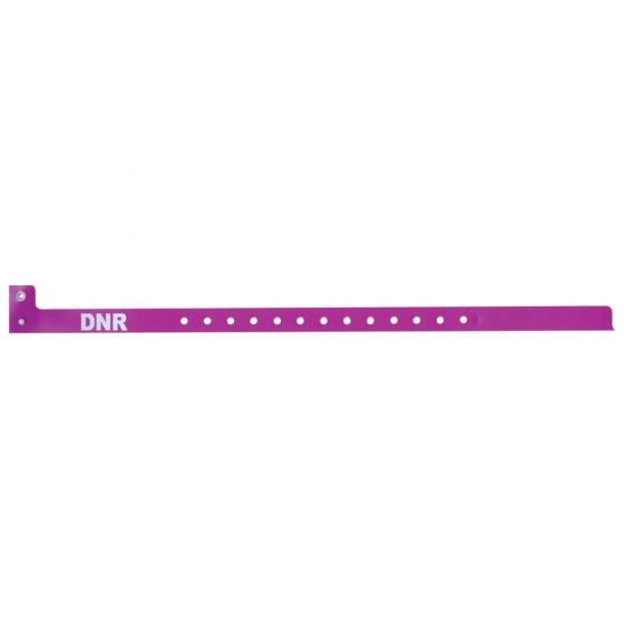 Sentry® Alert Bands® Poly "DNR" Pre-Printed, State Standardization 1/2" x 10" Adult/Pediatric Grape, 500 per Box