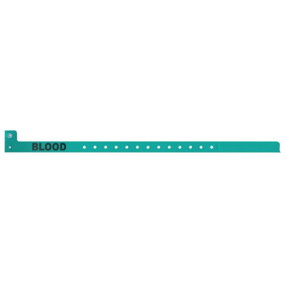 Sentry® Alert Bands® Poly "Blood" Pre-printed 1/2" x 10" Adult/Pediatric Green, 500 per Box