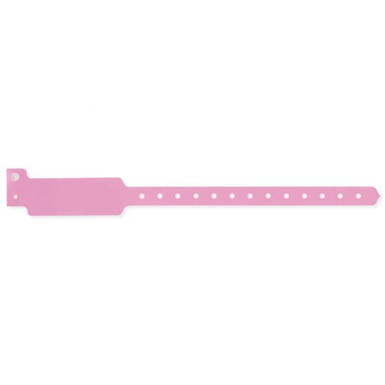 SENTRY® SUPERBAND® WRITE-ON WRISTBAND POLY CLASP CLOSURE 1" X 10" PEDI PINK - 500 PER BOX