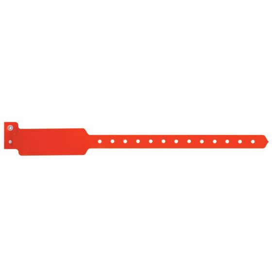 SENTRY® SENTRY® SUPERBAND® WRITE-ON WRISTBAND POLY CLASP CLOSURE 1" X 10" PEDI DAY GLOW ORANGE - 500 PER BOX