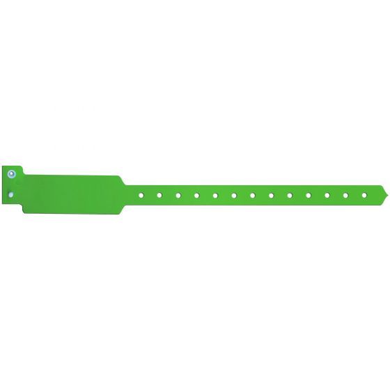 SENTRY® SUPERBAND® WRITE-ON WRISTBAND POLY CLASP CLOSURE 1" X 10" PEDI DAY GLOW GREEN - 500 PER BOX