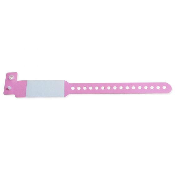 SENTRY® LABELBAND® SHIELD WRISTBAND POLY 3/4" X 6 3/4" INFANT PINK - 500 PER BOX