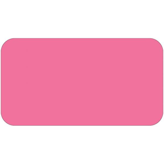 Color Code Label Rectangle 1 5/8" x 7/8" Fl. Pink Paper Permanent - 1000 per Roll