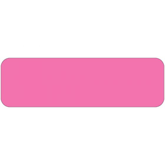 Color Code Label Rectangle 2 1/4" x 7/8" Fl. Pink Paper Permanent - 1000 per Roll