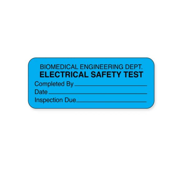 Label Paper Removable Biomedical Engineering, 2-1/4" x 7/8", Light Blue, 1000 per Roll