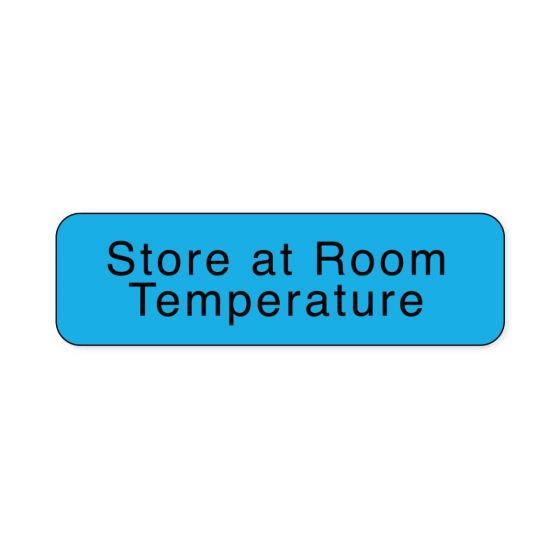 Lab Communication Label (Paper, Permanent) Store At Room  1 1/4"x3/8" Blue - 1000 per Roll