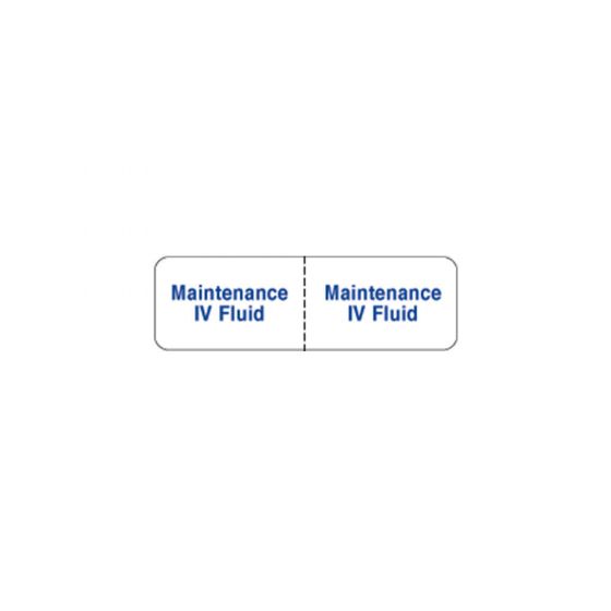 IV Label Wraparound Paper Permanent Maintenance |  2 7/8"x7/8" White 1000 per Roll