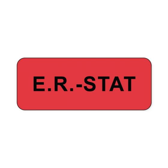 Lab Communication Label (Paper, Permanent) ER- Stat  2 1/4"x7/8" Fluorescent Red - 1000 per Roll