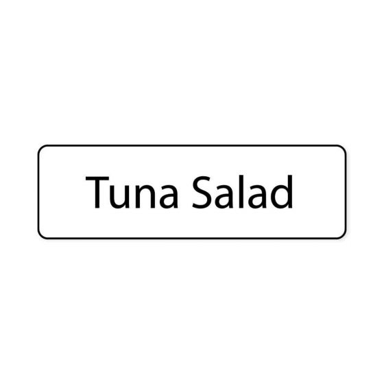 Label Paper Permanent Tuna Salad 1 1/4" x 3/8", White, 1000 per Roll