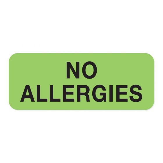 Label Paper Permanent No Allergies 2-1/4" x 7/8", Fl. Green, 1000 per Roll