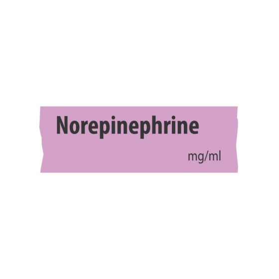 Anesthesia Tape (Removable) NorEpinephrine mg/ml 1/2" x 500" - 333 Imprints - Rose - 500 Inches per Roll