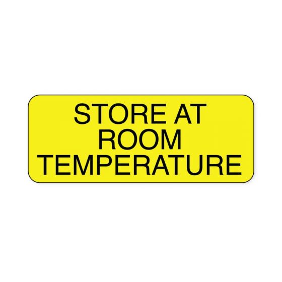 Lab Communication Label (Paper, Permanent) Store At Room  2 1/4"x7/8" Yellow - 1000 per Roll