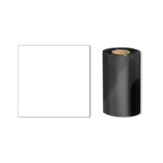 ISBT 128 Label | Includes 1 Ribbon Thermal Transfer (Synthetic, Permanent) 3'' 4"x4" 1000 per Roll, 4 Rolls per Set