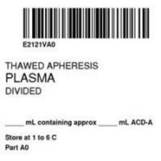 ISBT 128 Label (Synthetic, Permanent) "Thawed Apheresis'' 2"x2" White - 500 per Roll