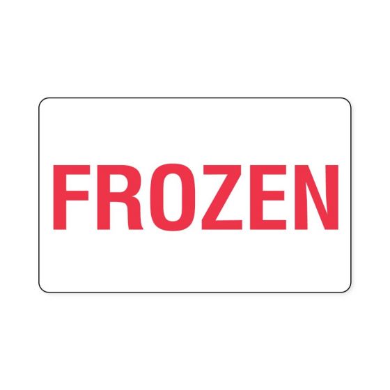 Lab Communication Label (Paper, Permanent) Frozen  4"x2" White - 250 per Roll