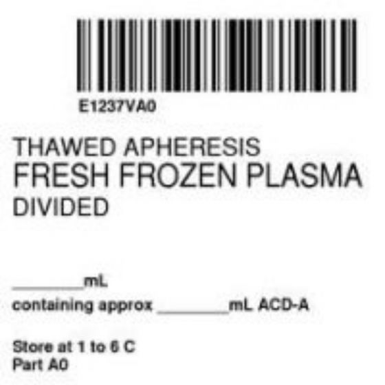 ISBT 128 Label (Synthetic, Permanent) "Thawed Apheresis'' 2"x2" White - 500 per Roll