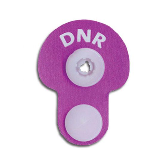 Ident-Alert® Alert Bands® Clasp Poly "DNR" Pre-Printed, State Standardization Adult/Pediatric Grape - 240 per Box