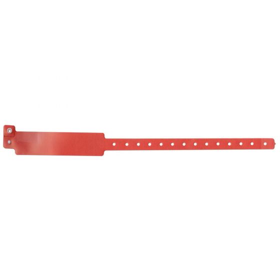 SECURLINE INSERT WRISTBAND VINYL CLASP CLOSURE 1"X12 INFANT RED