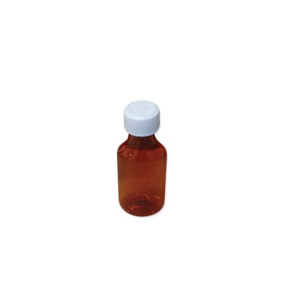 Bottle with Child-Resistant Cap Plastic 2 oz Amber 200 per Box