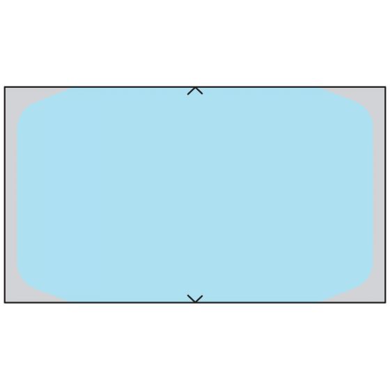 Label for Healthcoder 8200, 8000 and 5000 Printers Direct Thermal Piggyback Paper Permanent 1 5/8" Core 1 23/40"x 86/91" Blue 3000 per Roll, 6 Rolls per Box