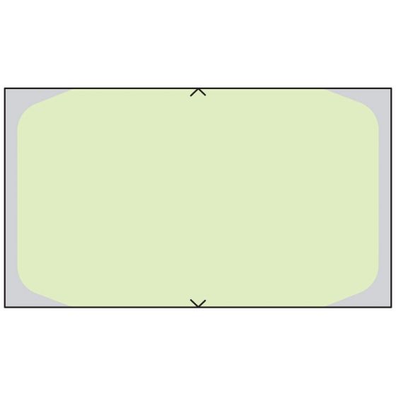 Label for Healthcoder 8200, 8000 and 5000 Printers Direct Thermal Piggyback Paper Permanent 1 5/8" Core 1 23/40"x 86/91" Green 3000 per Roll, 6 Rolls per Box