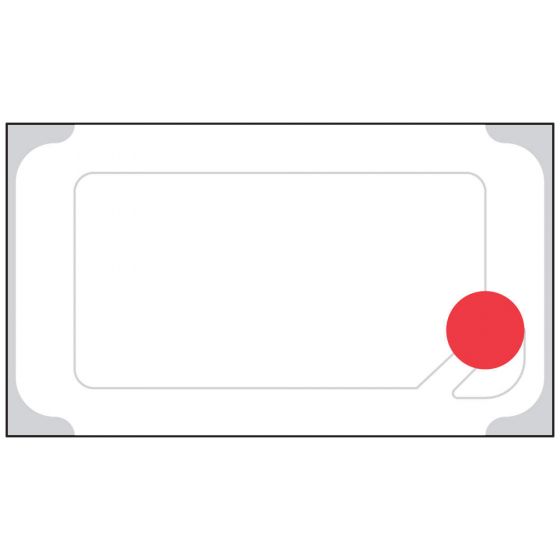 Label for Keystone and Healthcoder Printers Direct Thermal (Synthetic, Permanent) 1 5/8" Core  1 11/16"x1" White 1- 500 per Roll, 6 Rolls per Box