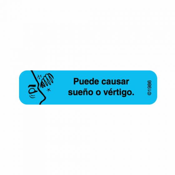 Communication Label (Paper, Permanent) Mantengalo En La 1 9/16" x 3/8" Light Blue - 500 per Roll, 2 Rolls per Box