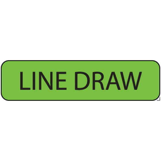 Label Paper Removable Line Draw, 1" Core, 1 1/4" x 5/16", Fl. Green, 760 per Roll