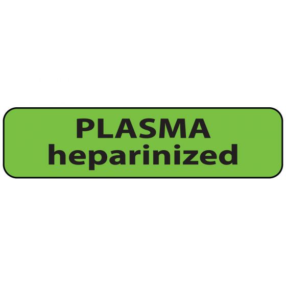 Label Paper Removable Plasma Heparinized, 1" Core, 1 1/4" x 5/16", Fl. Green, 760 per Roll