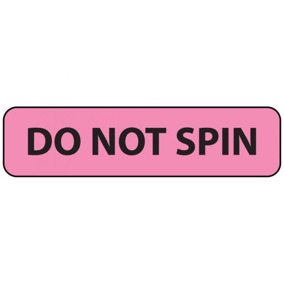 Label Paper Removable Do Not Spin, 1" Core, 1 1/4" x 5/16", Fl. Pink, 760 per Roll