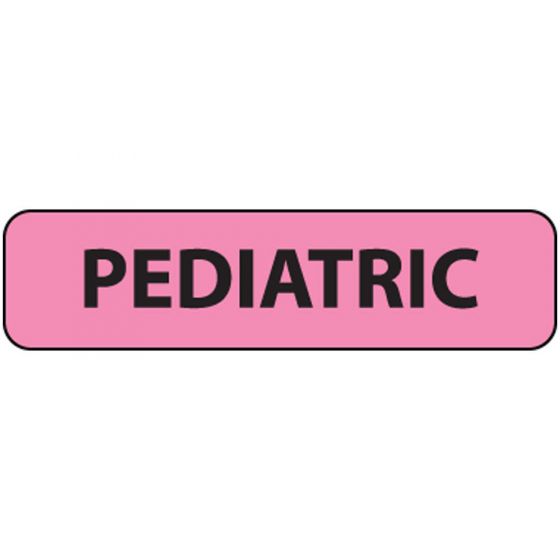 Label Paper Removable Pediatric, 1" Core, 1 1/4" x 5/16", Fl. Pink, 760 per Roll