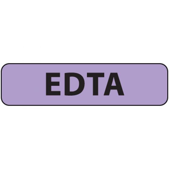 Label Paper Removable EDTA, 1" Core, 1 1/4" x 5/16", Lavender, 760 per Roll