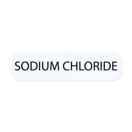 Label Paper Removable Sodium Chloride, 1" Core, 1 7/16" x 3/8", White, 666 per Roll