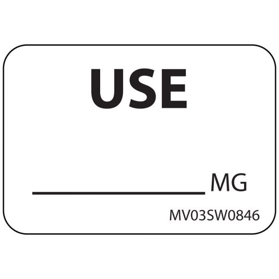 Lab Communication Label (Paper, Removable) Use Mg 1 7/16"x1 White - 666 per Roll