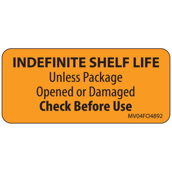 Label Paper Removable Indefinite Shelf, 1" Core, 2 1/4" x 1", Fl. Orange, 420 per Roll