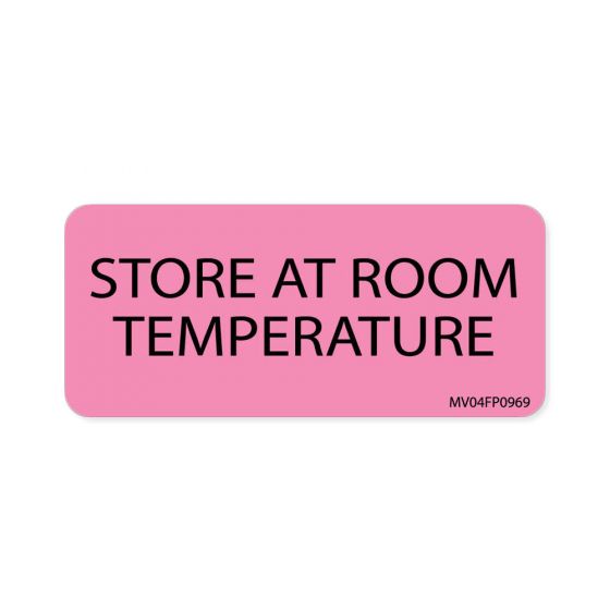 Label Paper Removable Store At Room, 1" Core, 2 1/4" x 1", Fl. Pink, 420 per Roll