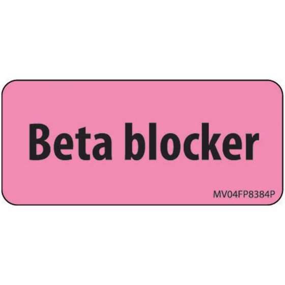 Label Paper Permanent Beta Blocker 1" Core 2 1/4"x1 Fl. Pink 420 per Roll