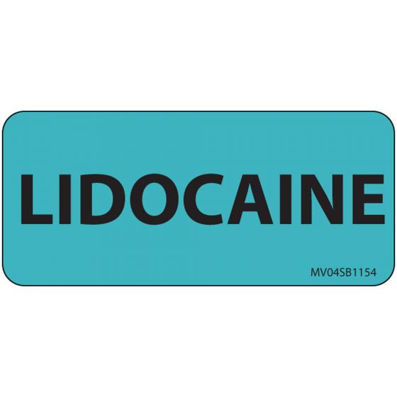 Label Paper Removable Licocaine, 1" Core, 2 1/4" x 1", Blue, 420 per Roll