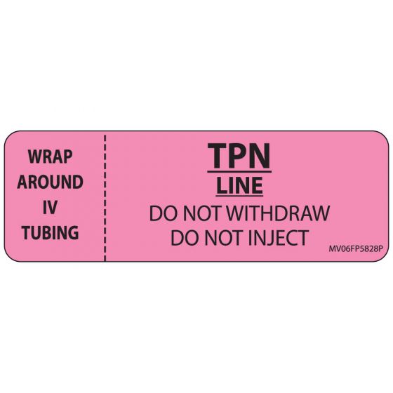 Label Paper Permanent Wrap Around IV, 1" Core, 2 15/16" x 1", Fl. Pink, 333 per Roll