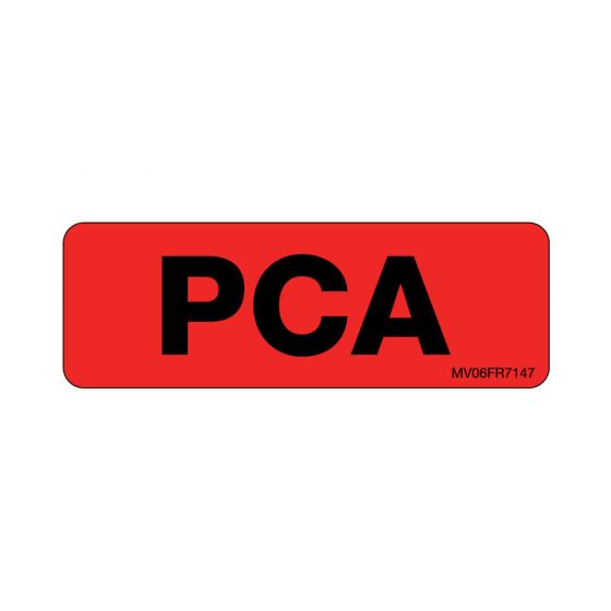 Label Paper Permanent PCA, 1" Core, 2 15/16" x 1", Fl. Red, 333 per Roll