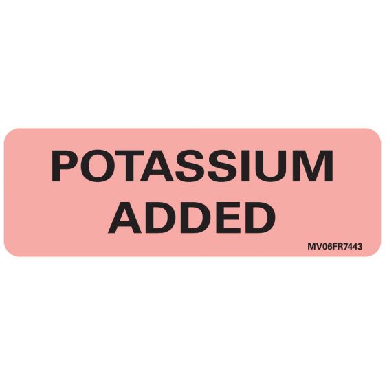 Label Paper Permanent Potassium Added, 1" Core, 2 15/16" x 1", Fl. Red, 333 per Roll