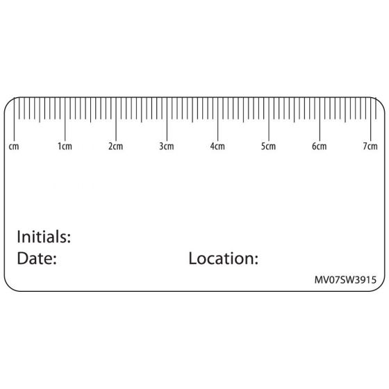 Label Paper Removable CM 1cm 2cm 3cm, 1" Core, 2 15/16" x 1", 1/2", White, 333 per Roll